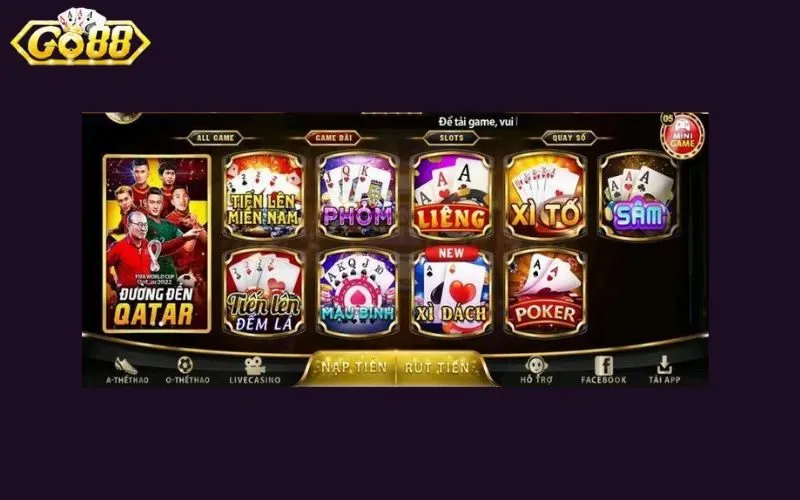 Hướng dẫn chơi game bài GO88: trải nghiệm và rinh quà khủng 8 Go88 nhận được đánh giá cao về trải nghiệm người dùng nhờ vào giao diện trực quan và dễ sử dụng