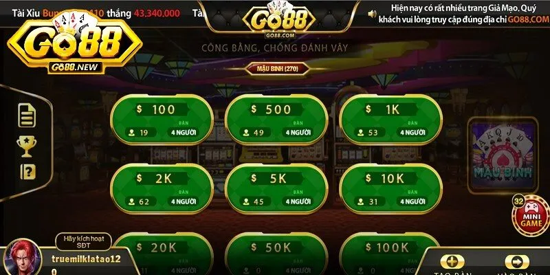 Kinh Nghiệm Chơi Mậu Binh Go88 Chuẩn Từ Cao Thủ 1 Mậu Binh GO88 là một trò chơi bài nổi bật nhất hiện nay